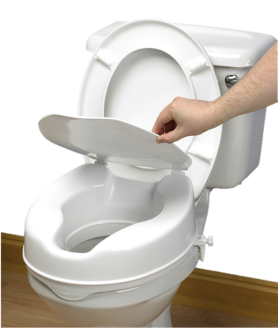 Lift toilet seat 15 Cm. with cap