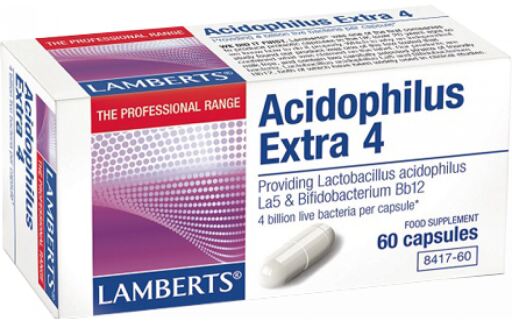 Acidophilus Extra 4 Probiotic with 4 Billion Bacteria per Capsule