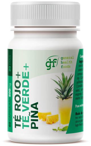 Red Tea + Green Tea + Pineapple 60 capsules 500 mg