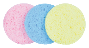 Bifull Make-up Remover Sponge Set 80 mm Circle Colors 3 units