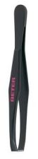 Black Straight Tip Depilatory Tweezers