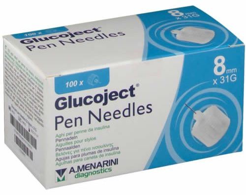 Glucoject Insulin Needle 31gx8mm 100 units