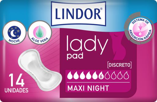 Lady pad Maxi Night compresses 6 drops 14 units