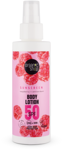 Sunscreen Body Lotion with Raspberry SPF 50 150 ml