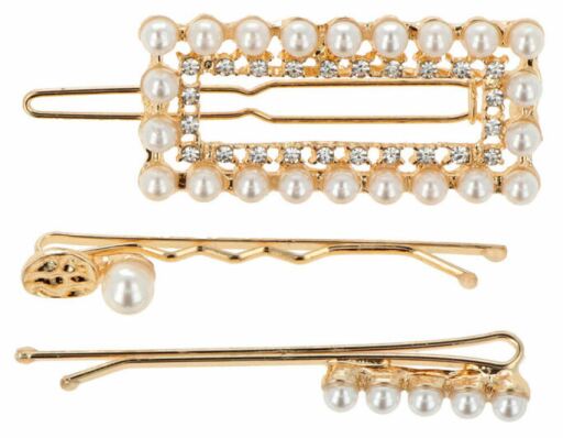 Hairpins with White Pearls 3 Units