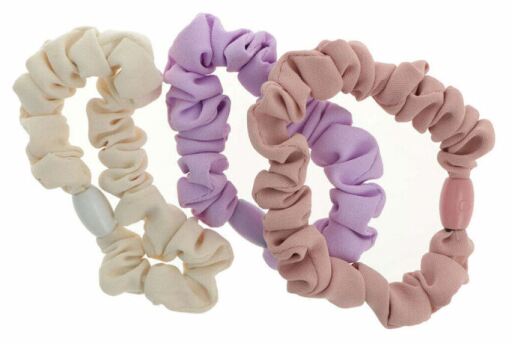 Wrinkled Hair Ties Assorted Colors 3 Units