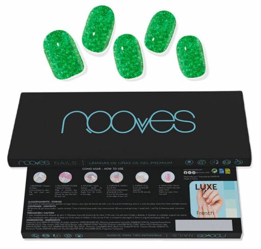 Jade Glitter Glam Green Gel Nail Foils 20 Units